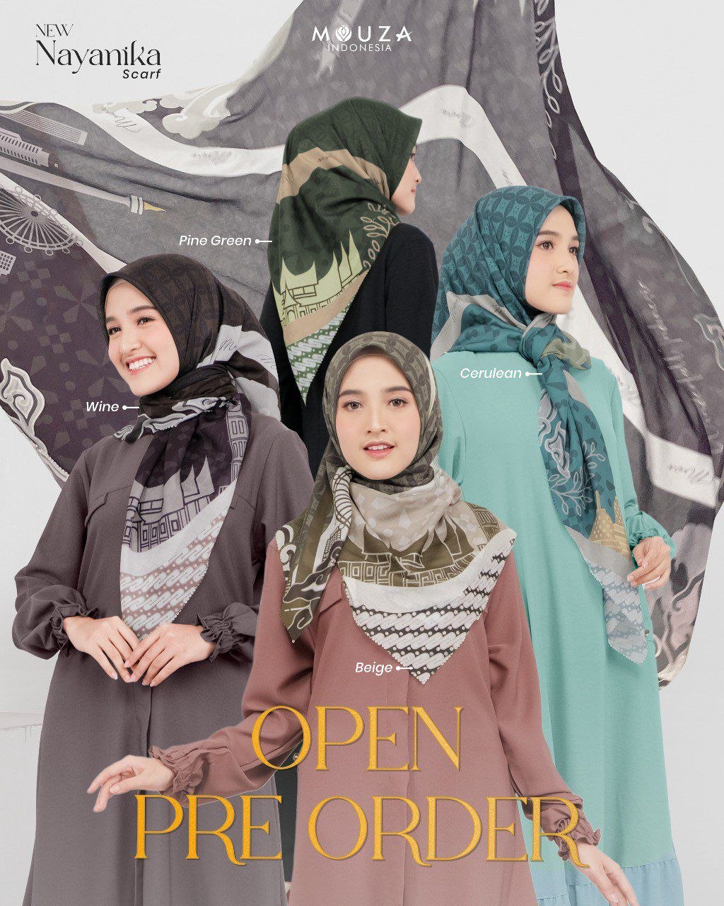 Mouza Premium Scarf Printing Sale